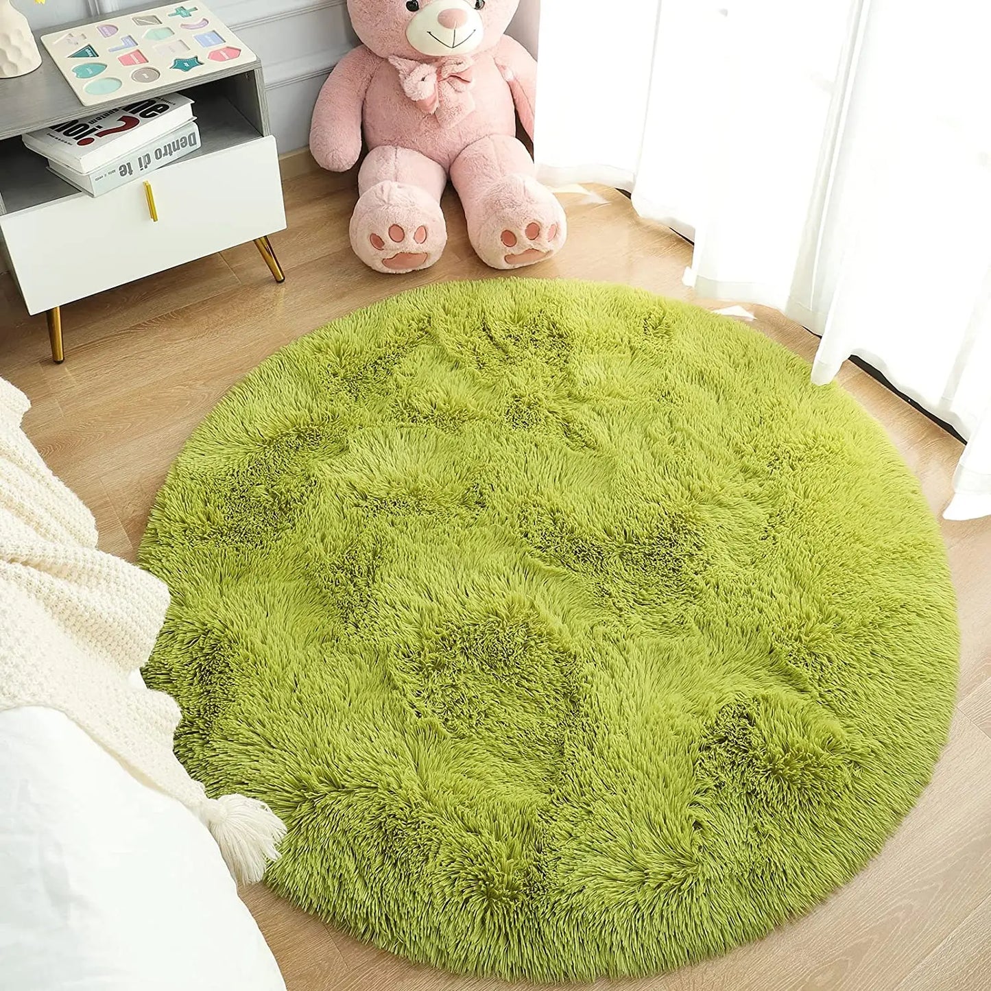 Noahas Round Fluffy Large Area Rug