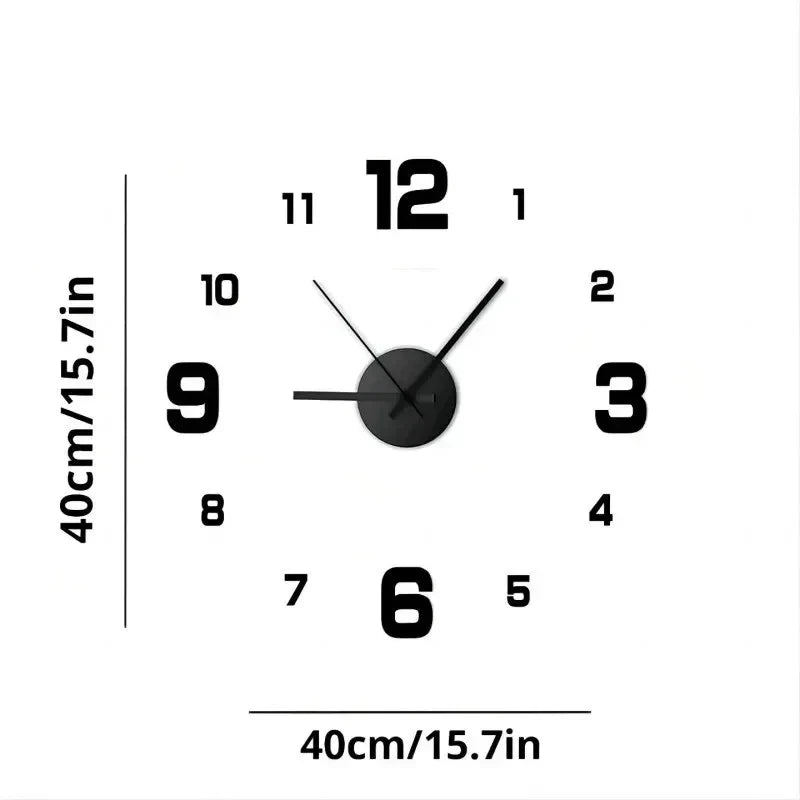 Frameless DlY Wall Clock