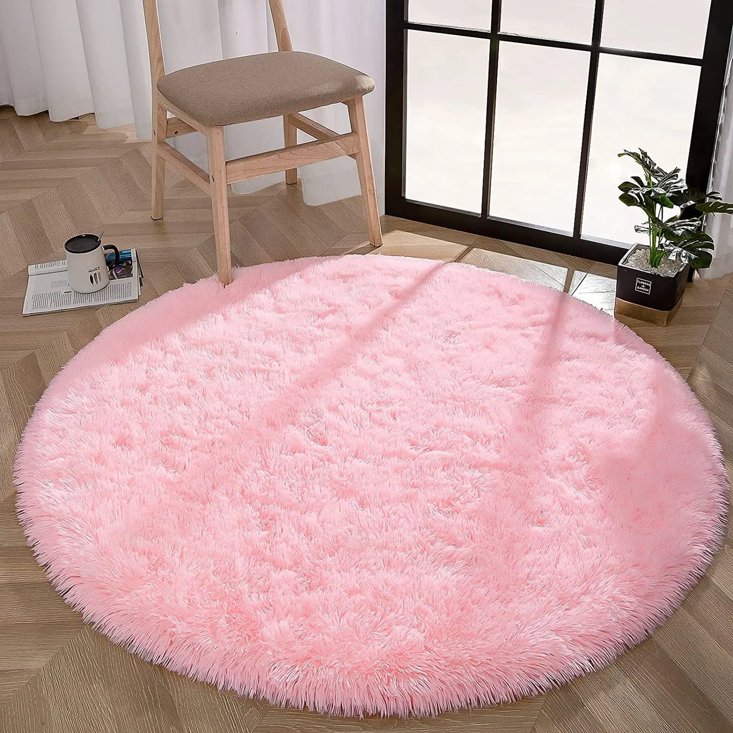 Noahas Round Fluffy Large Area Rug