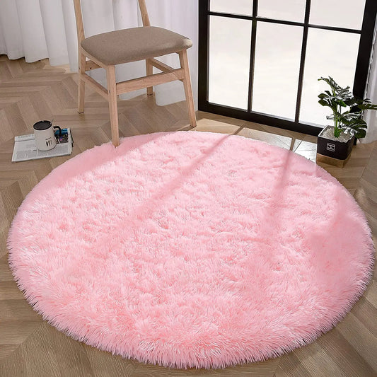 Noahas Round Fluffy Large Area Rug