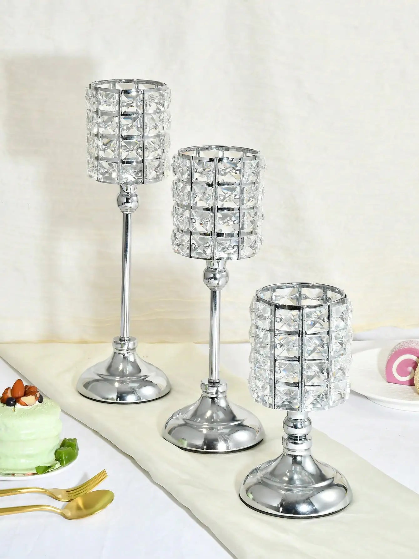 Crystal Gold Candle Holder